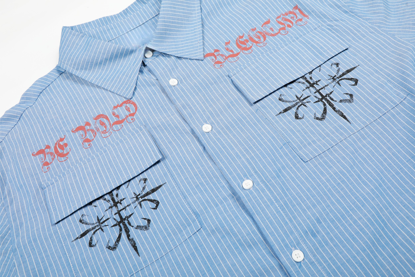 CapCabin Striped Graphic Button-Up Shirt
