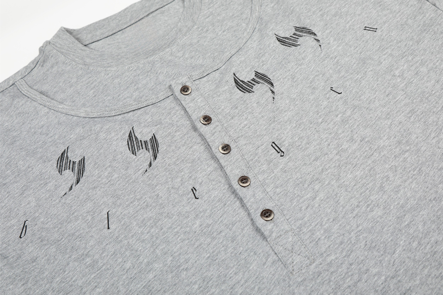 CapCabin Graphic Henley Long Sleeve Tee