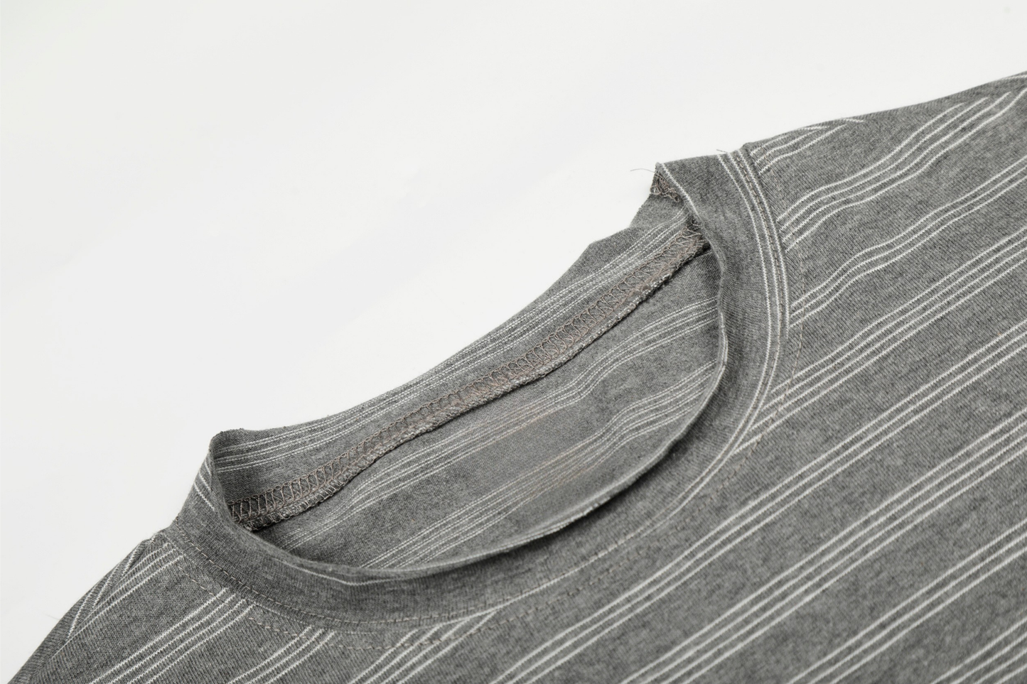 CapCabin Striped Gothic Logo Long Sleeve Tee