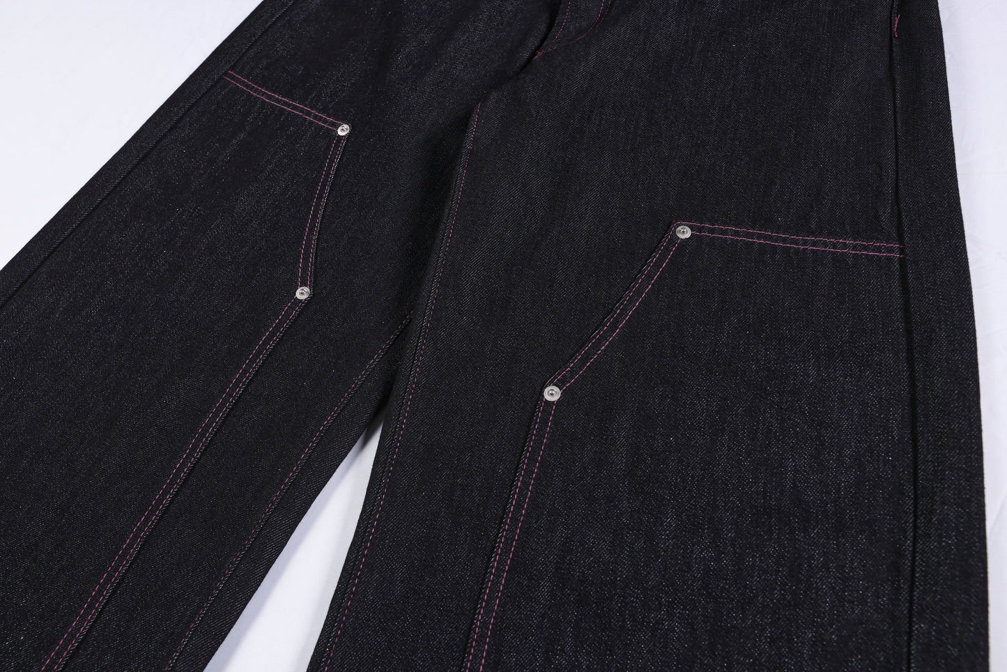 CapCabin Double Waist Star Denim Pants