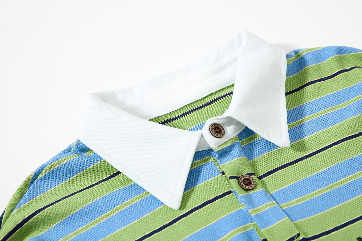CapCabin Striped Graphic Layered Polo