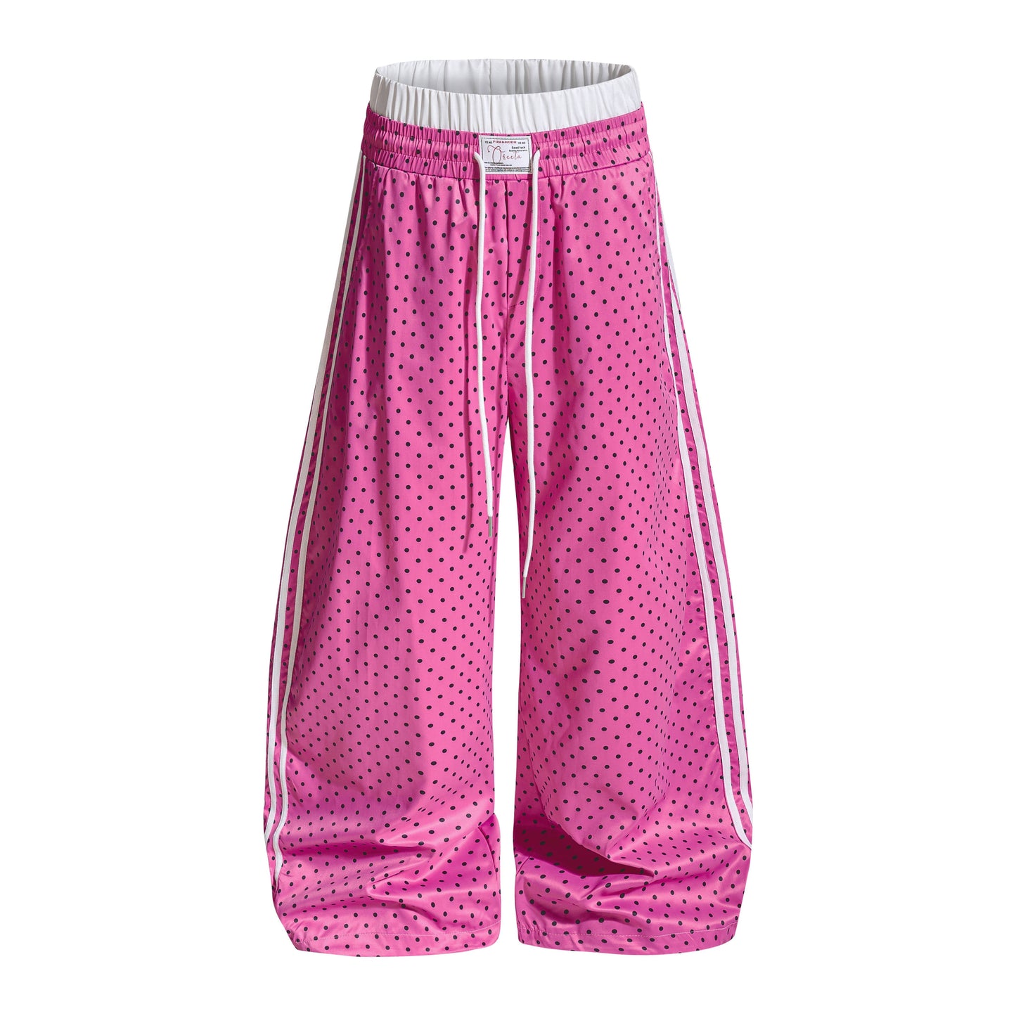 CapCabin Polka Stripe Wide-Leg Pants