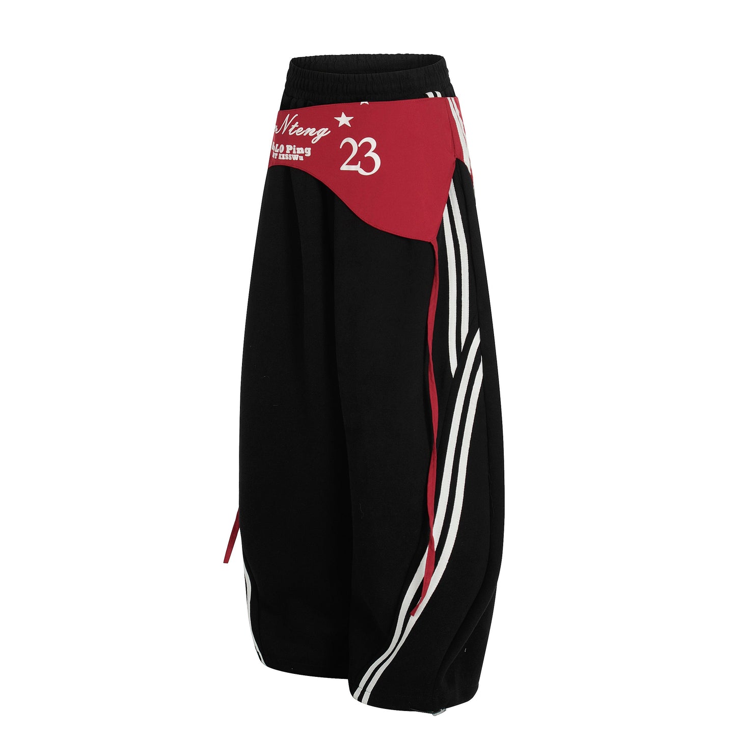CapCabin Double-Waist Retro Print Track Pants