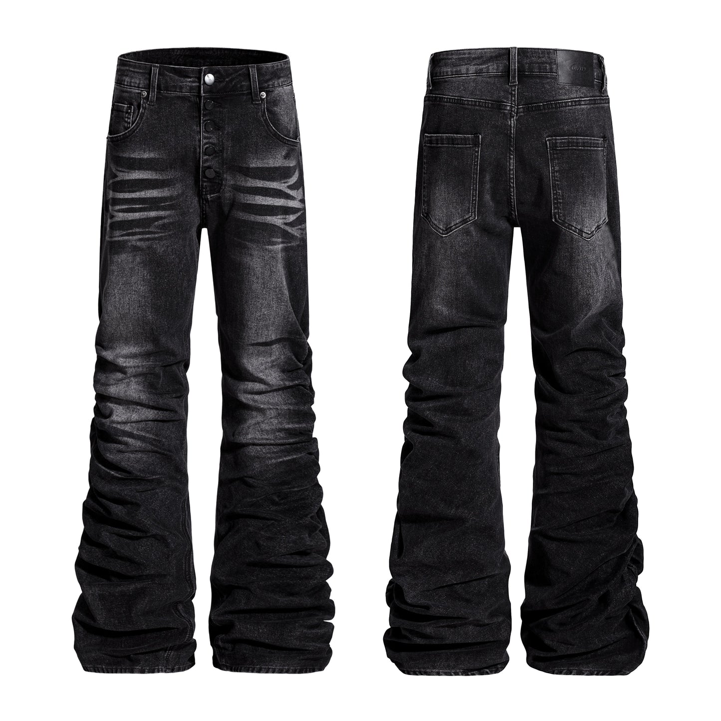 CapCabin Stacked Washed Denim Pants