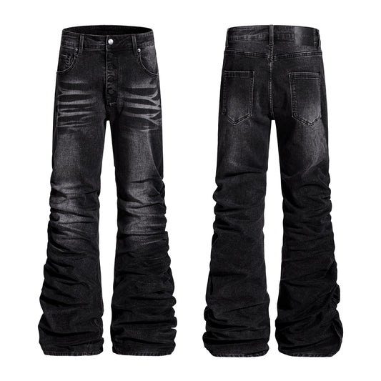CapCabin Stacked Washed Denim Pants