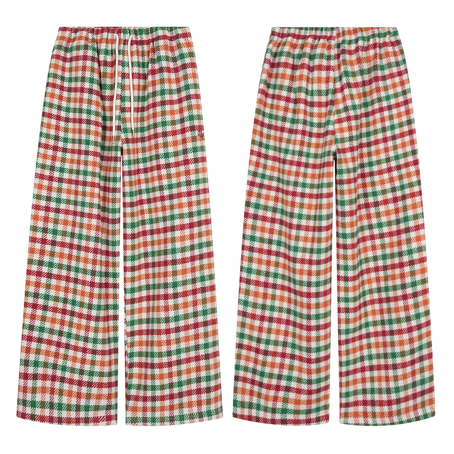 CapCabin Vintage Plaid Wide-Leg Pants