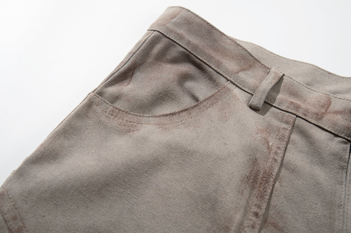 CapCabin Distressed Panel Wide-Leg Pants