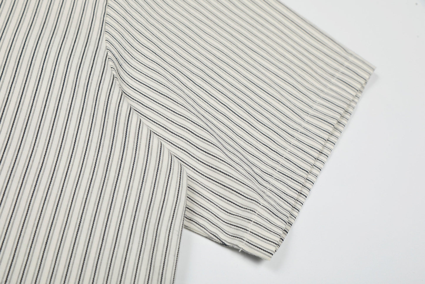 CapCabin “Pinstripe Patch Graphic Shirt”