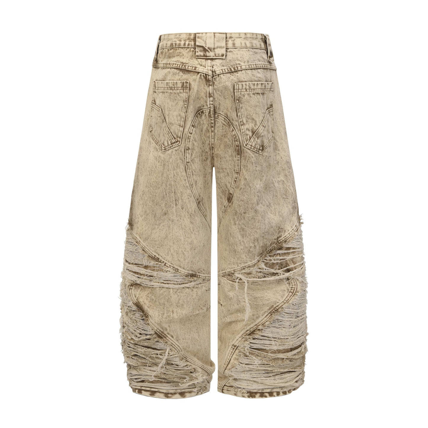 CapCabin “Vintage Distressed Panel Jeans”