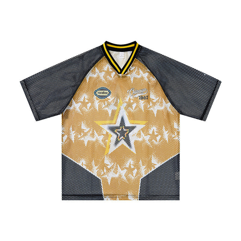 CapCabin “Star Impact” Mesh Jersey T-Shirt