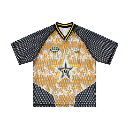 CapCabin “Star Impact” Mesh Jersey T-Shirt
