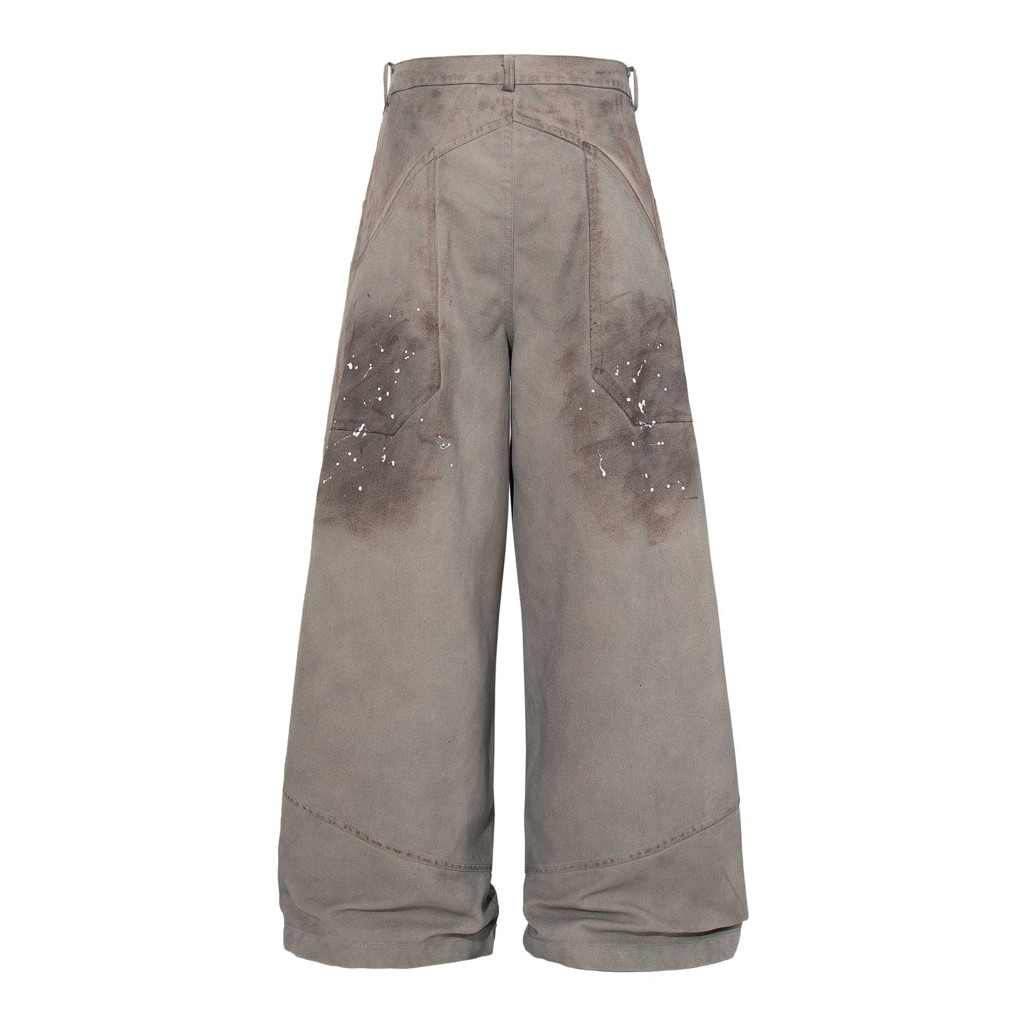 CapCabin Distressed Panel Wide-Leg Pants