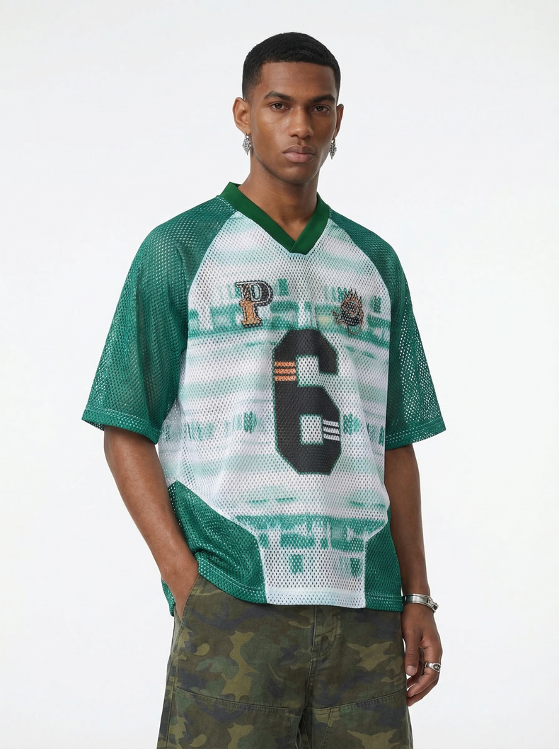 CapCabin “Varsity 6” Mesh Jersey T-Shirt