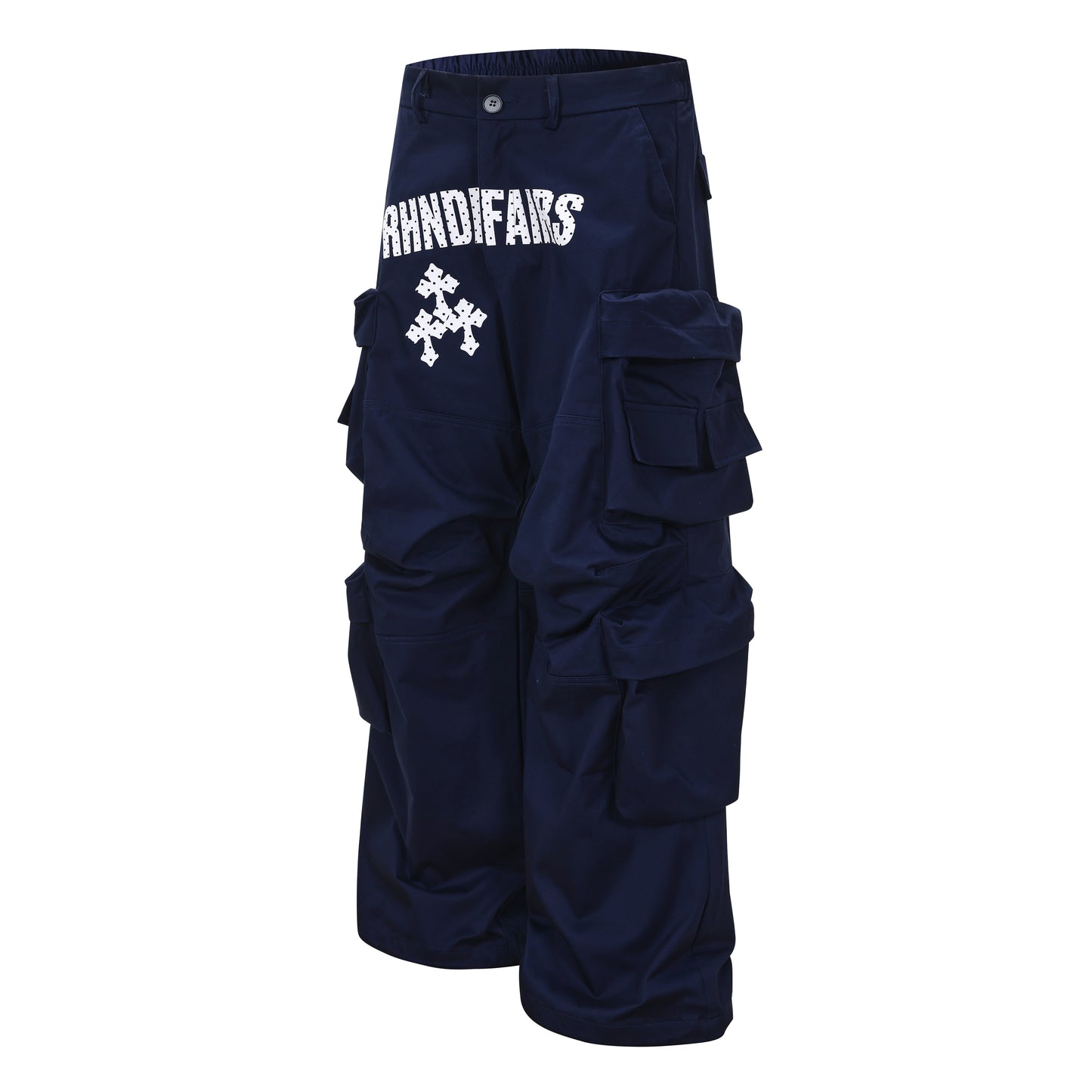 CapCabin Graphic Cargo Wide-Leg Pants