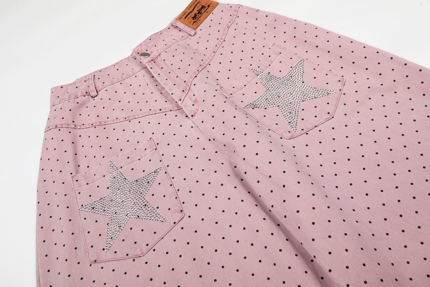 CapCabin “Polka Star Wide-Leg Pants”