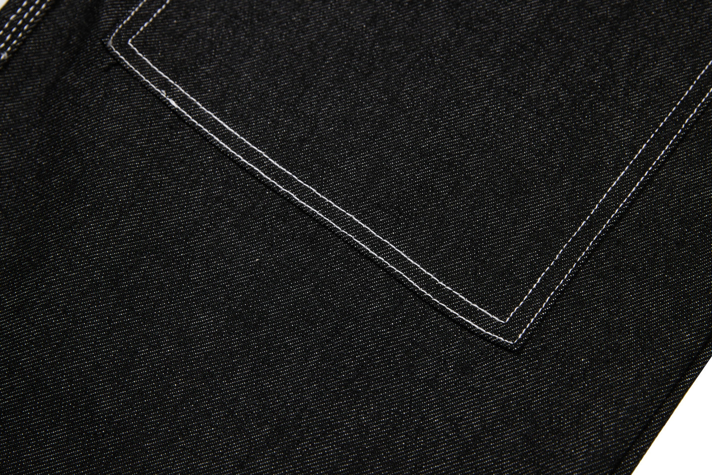 CapCabin Panel-Stitch Wide-Leg Denim Pants
