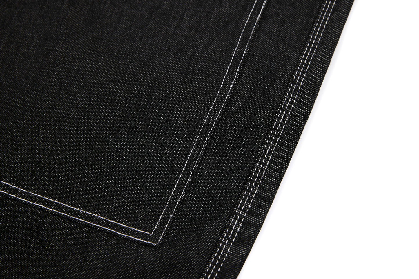 CapCabin Panel-Stitch Wide-Leg Denim Pants
