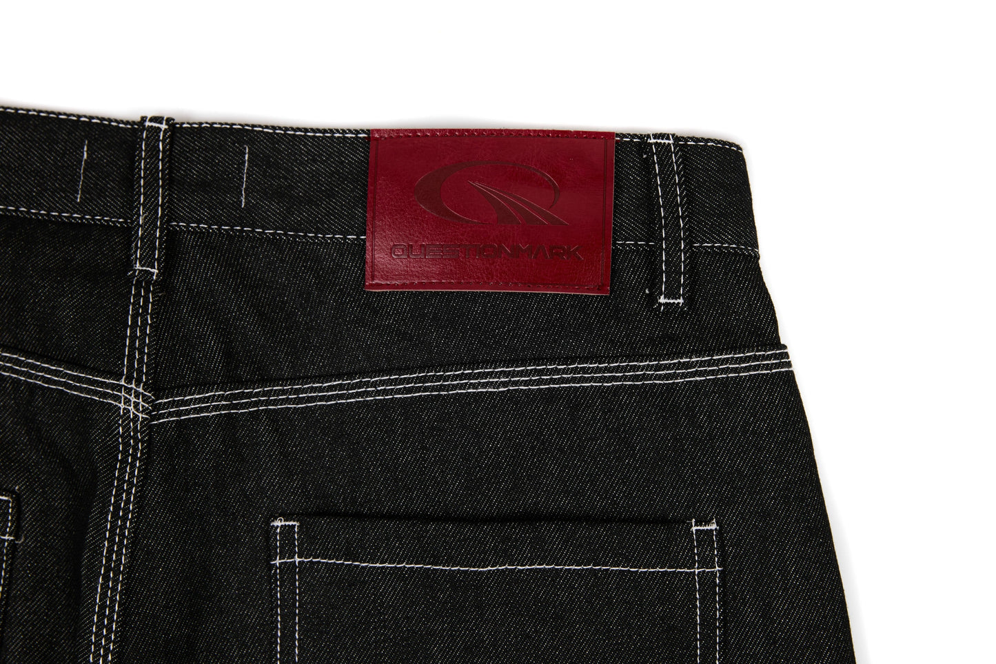 CapCabin Panel-Stitch Wide-Leg Denim Pants