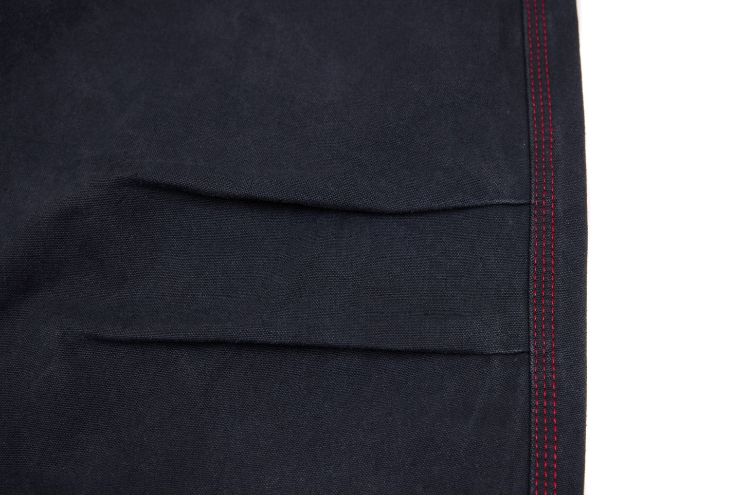 CapCabin Contrast-Stitch Barrel Denim Pants