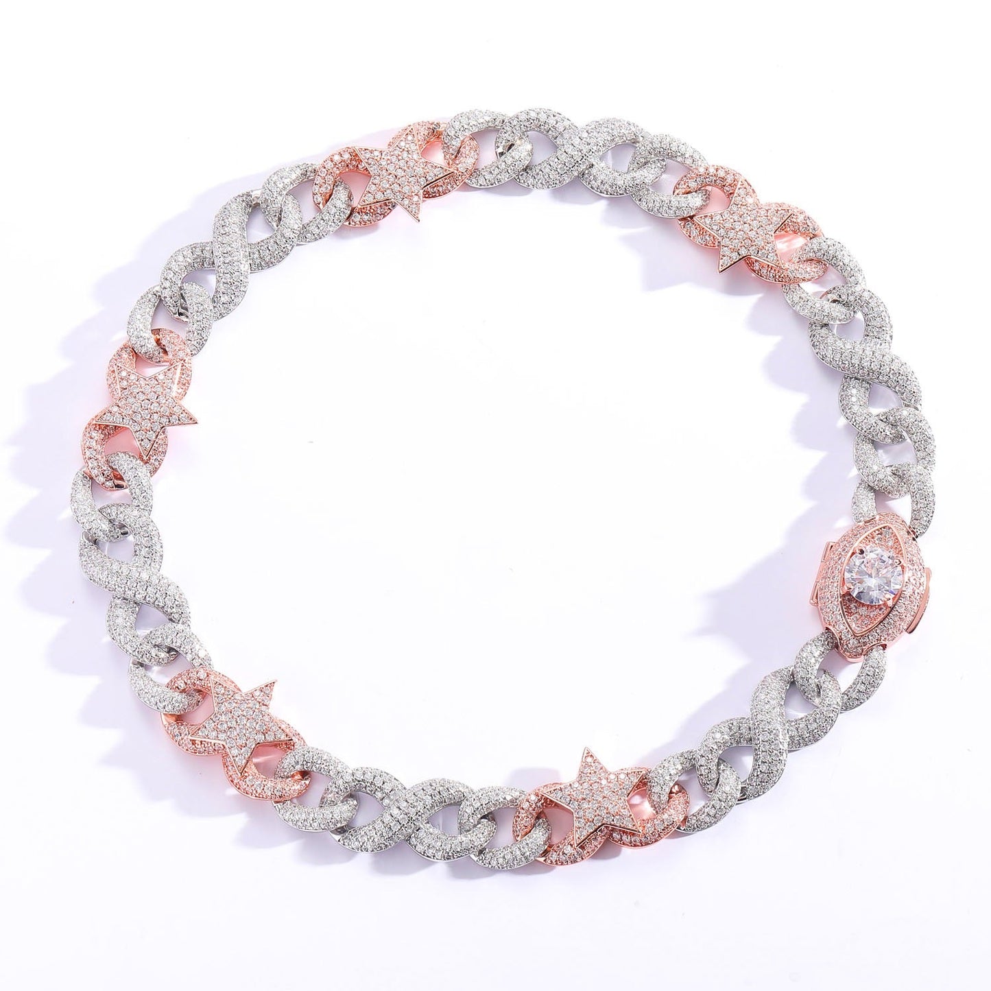 European and American Two-Tone Hip-Hop Necklace