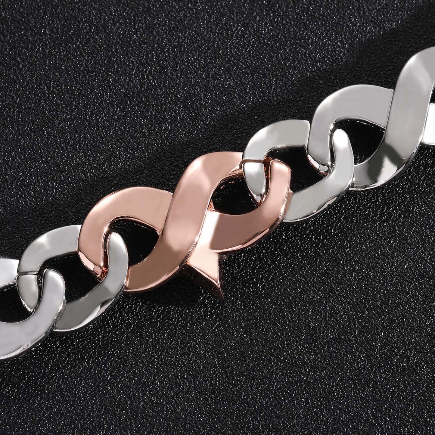 European and American Two-Tone Hip-Hop Necklace