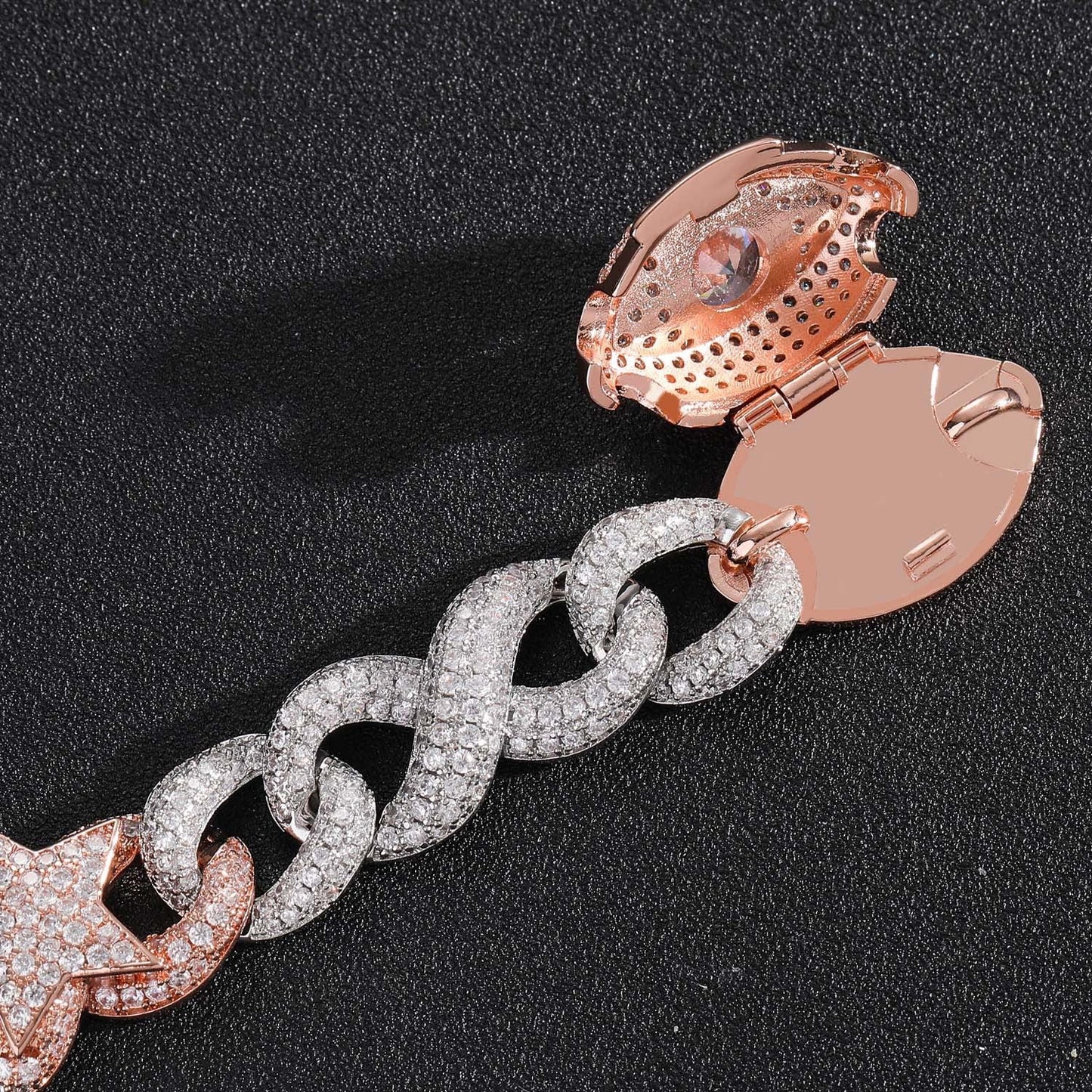 European and American Two-Tone Hip-Hop Necklace