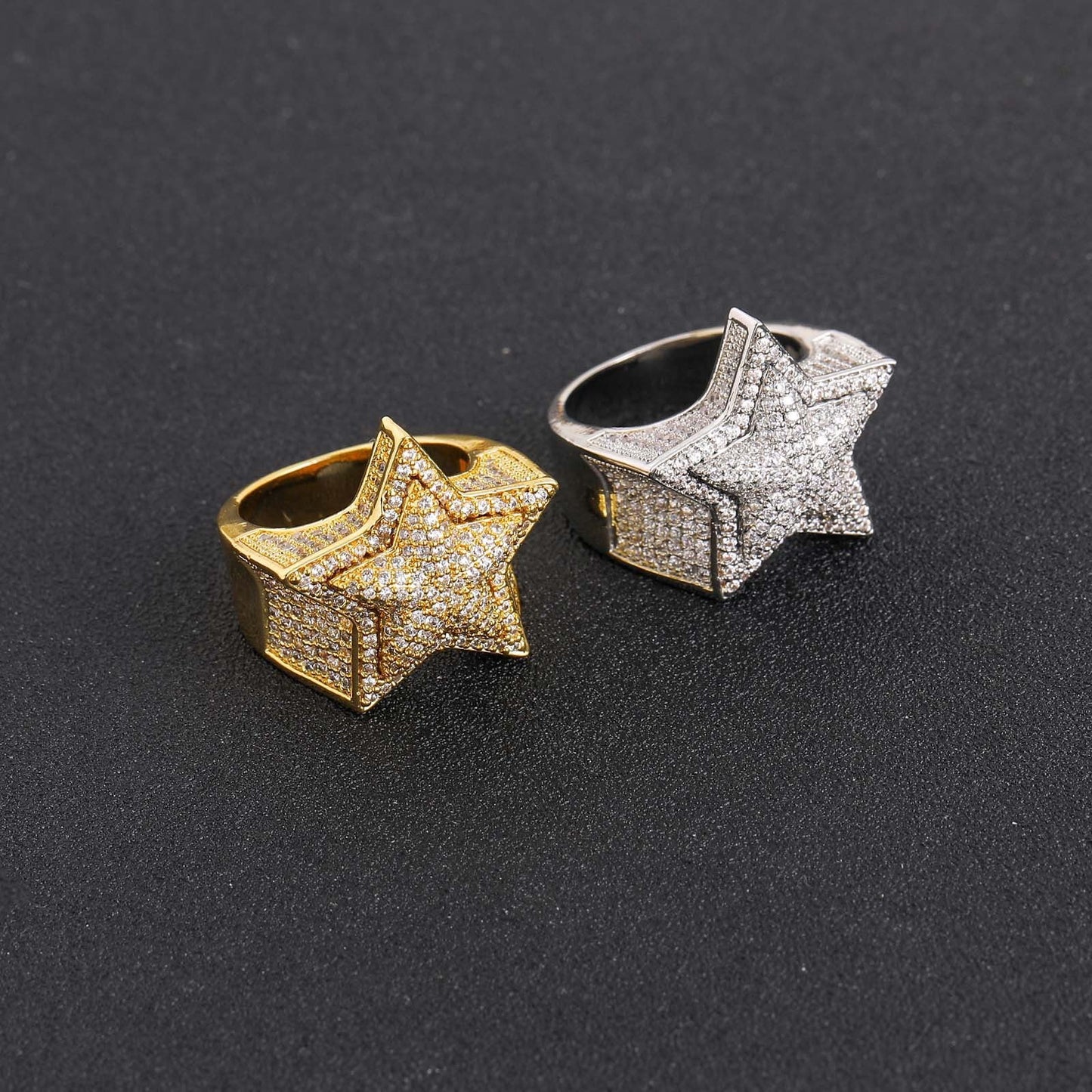 Hip-Hop 3D Star Ring