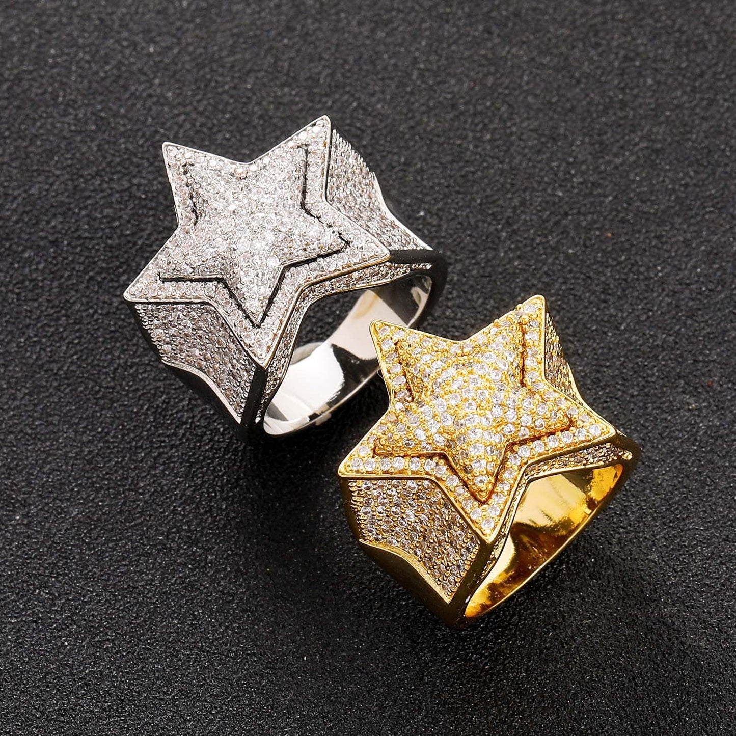 Hip-Hop 3D Star Ring