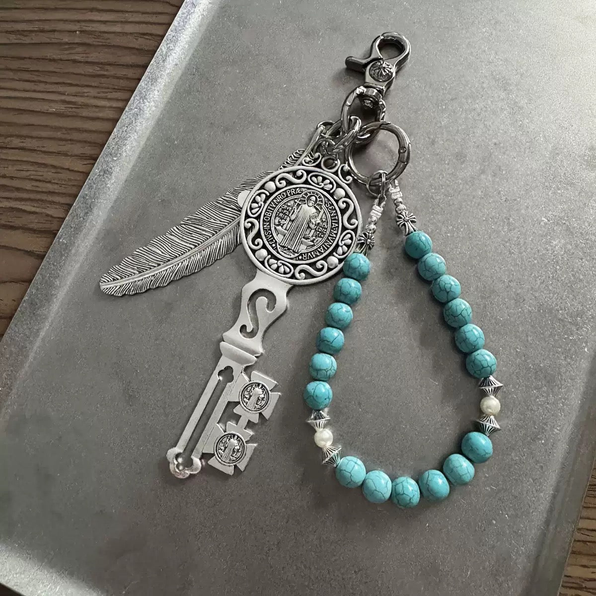 Niche Original Beaded Keychain