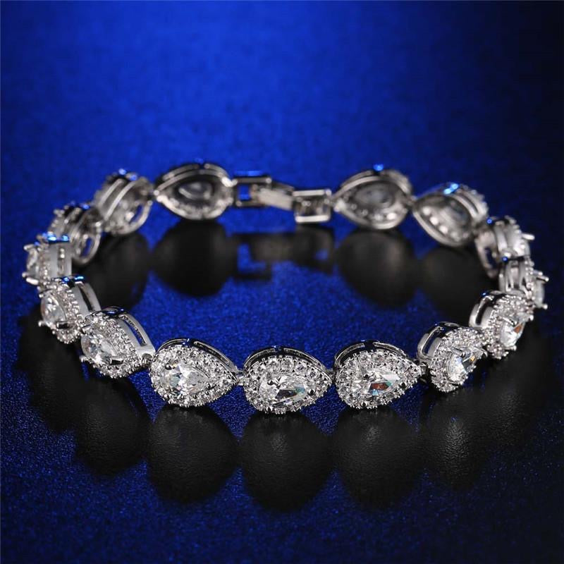 Geometric Multi-Element Rhinestone Bracelet
