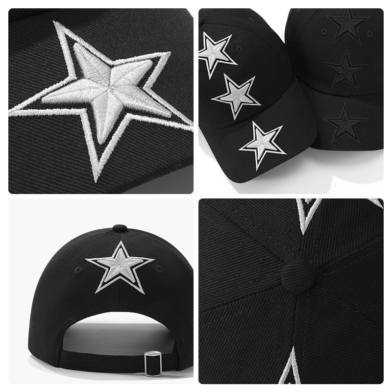 American Streetwear Star 3D Embroidered Baseball Cap