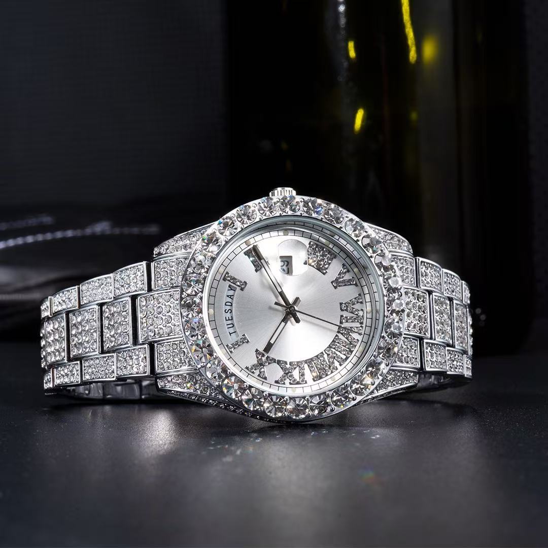 American Streetwear Style Bling Watch