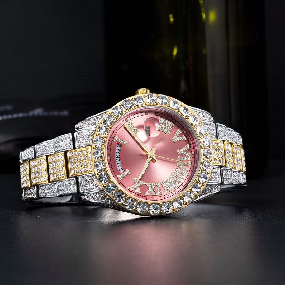 American Streetwear Style Bling Watch
