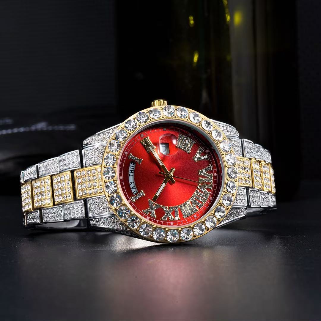 American Streetwear Style Bling Watch