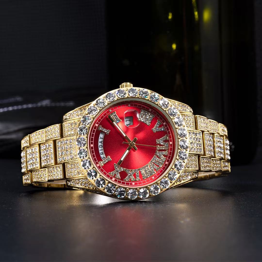 American Streetwear Style Bling Watch