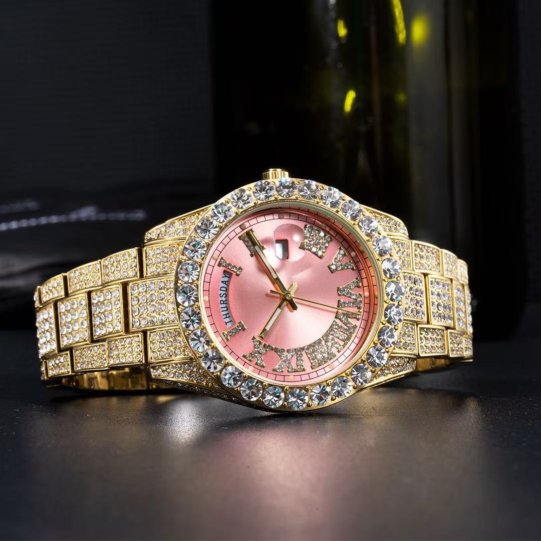 American Streetwear Style Bling Watch
