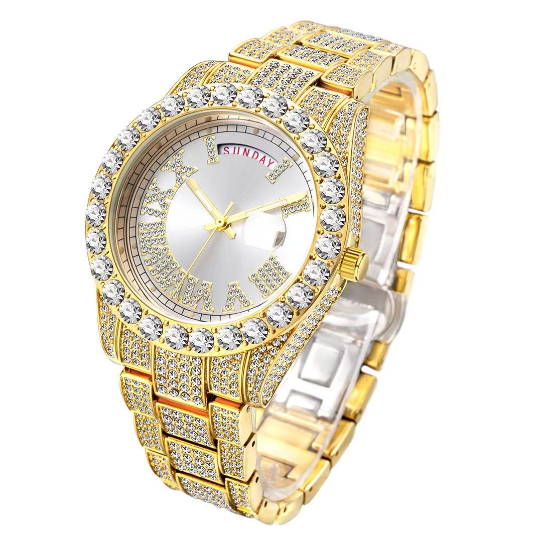 American Streetwear Style Bling Watch