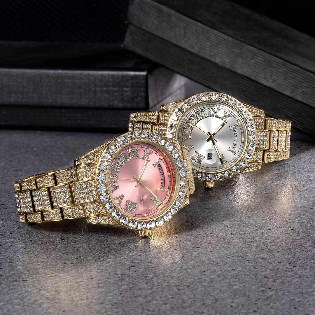 American Streetwear Style Bling Watch