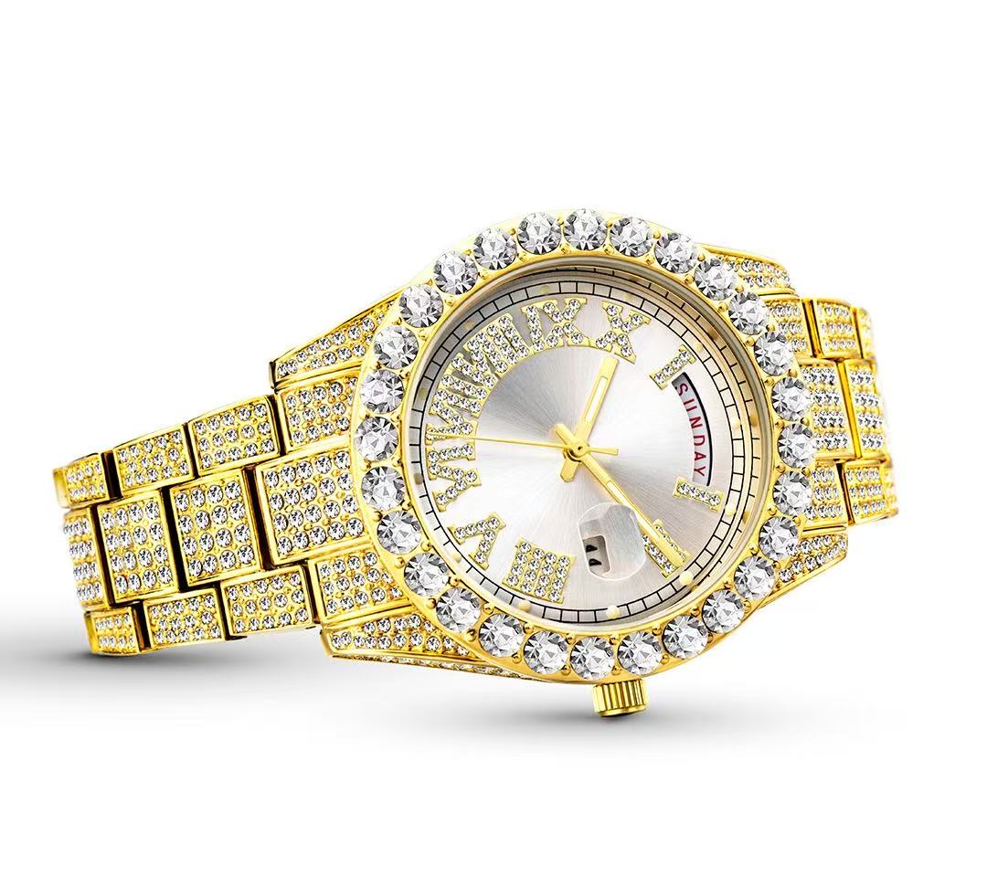 American Streetwear Style Bling Watch