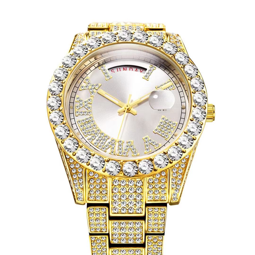 American Streetwear Style Bling Watch
