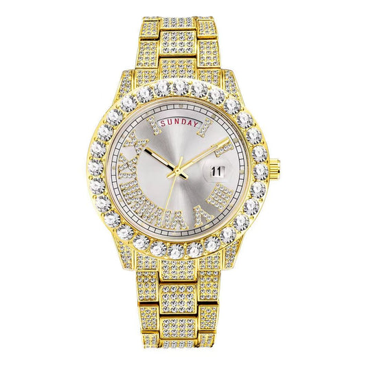 American Streetwear Style Bling Watch