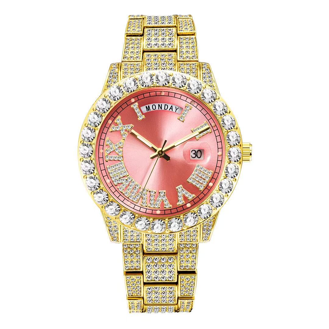 American Streetwear Style Bling Watch