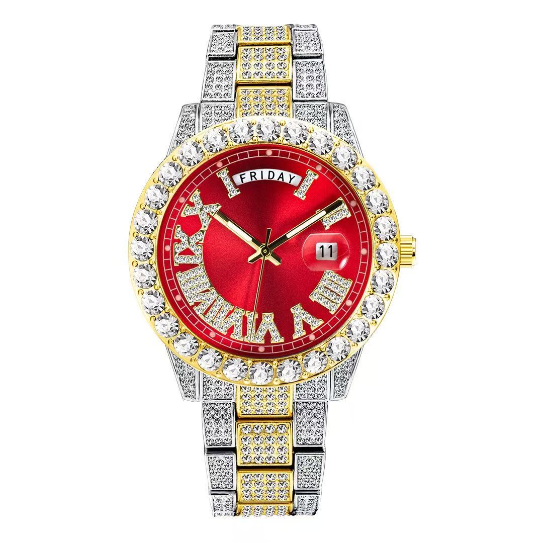 American Streetwear Style Bling Watch