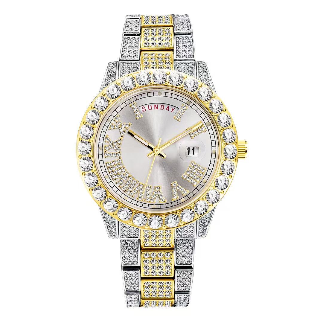 American Streetwear Style Bling Watch
