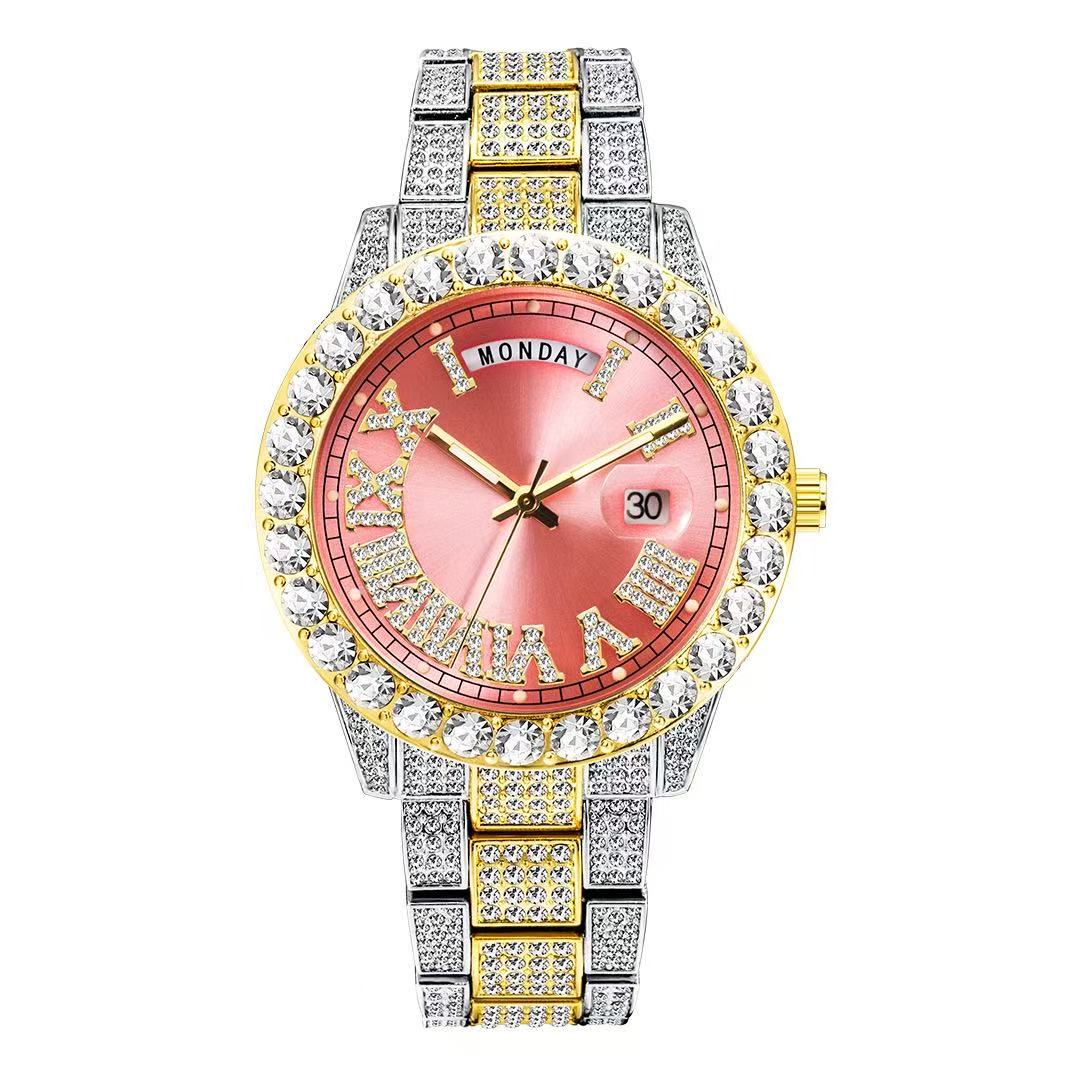 American Streetwear Style Bling Watch