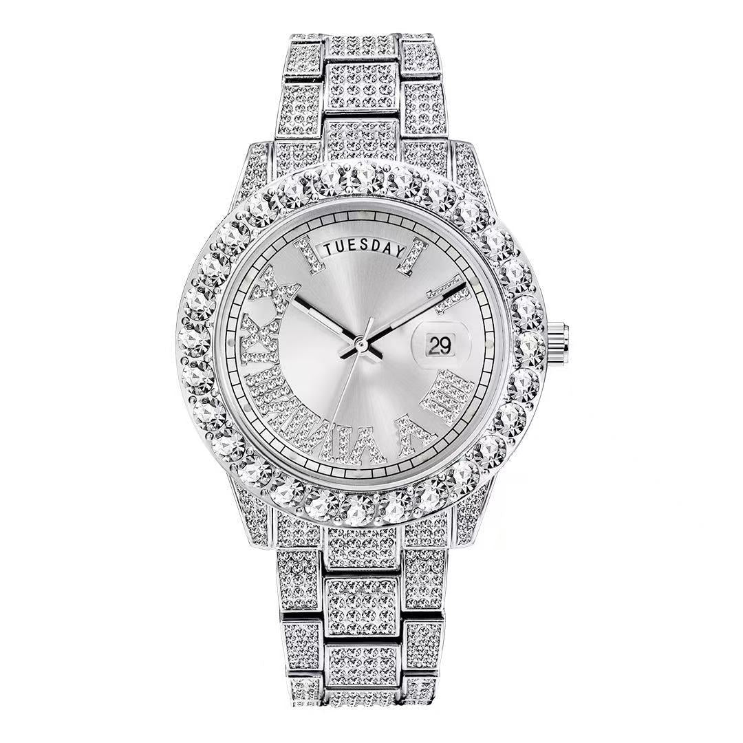 American Streetwear Style Bling Watch