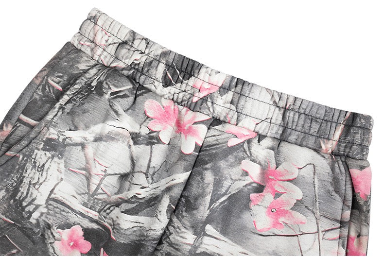 CapCabin Sakura Camo Graphic Sweatpants
