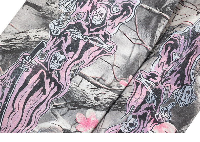 CapCabin Sakura Camo Graphic Sweatpants