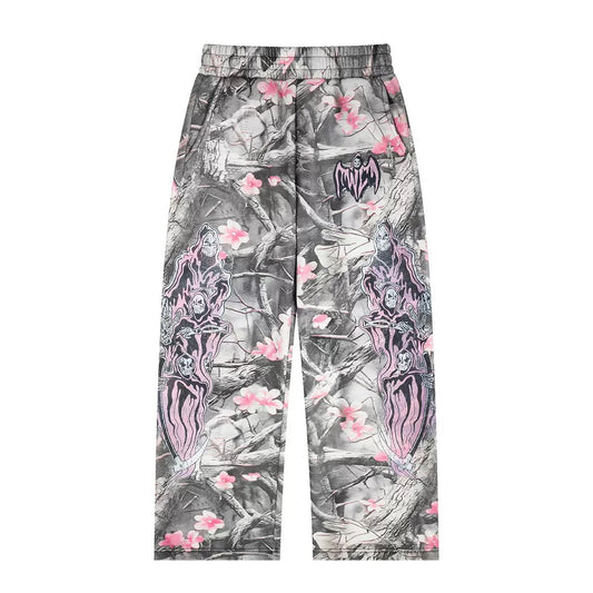 CapCabin Sakura Camo Graphic Sweatpants