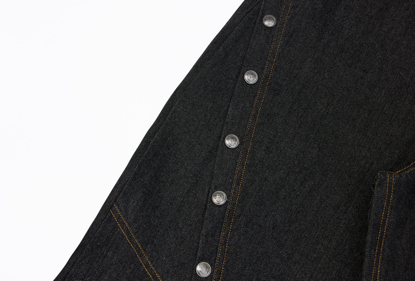 CapCabin Rivet Panel Wide-Leg Denim Jeans